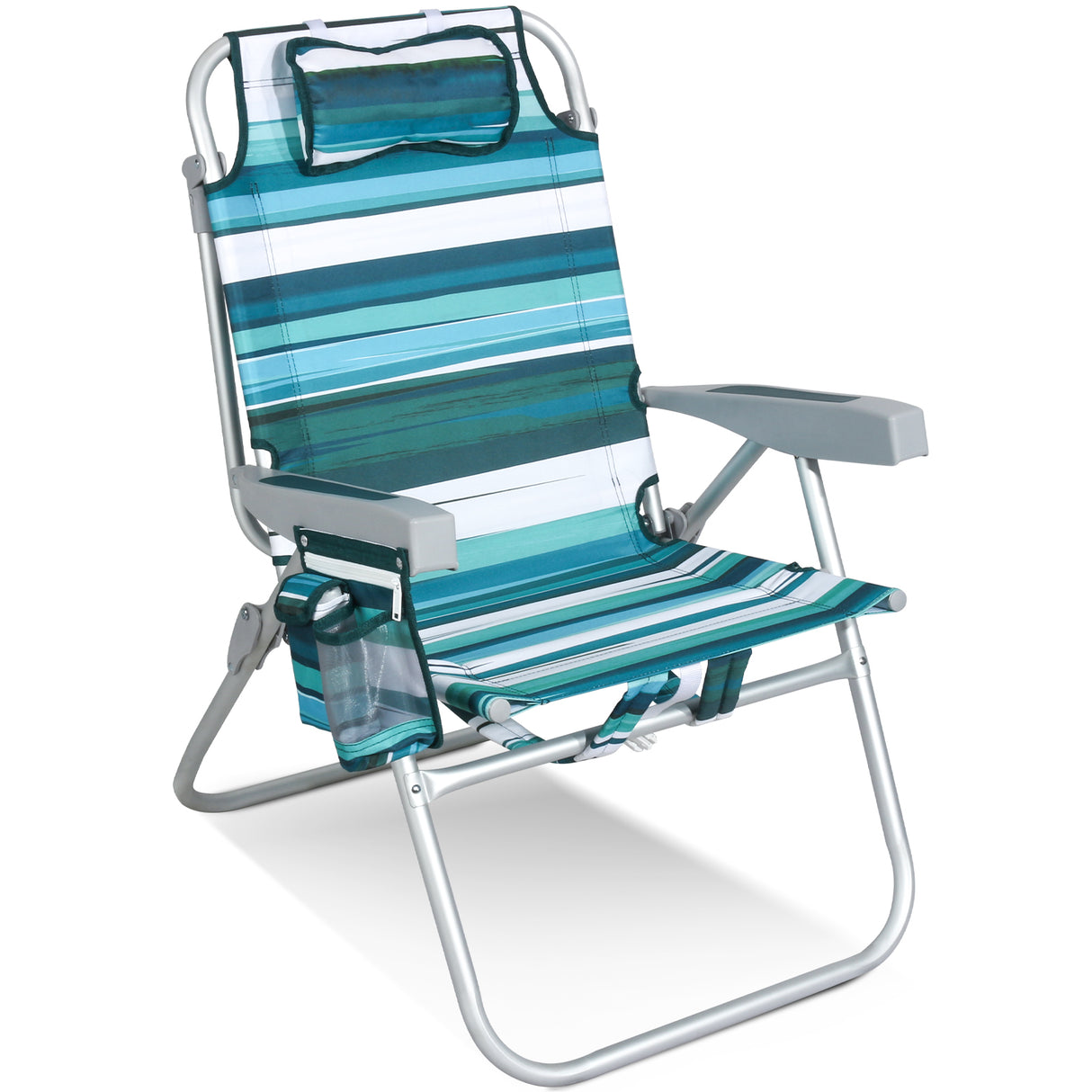 Homecall Beach Chair Foldable Lightweight Folding Chair Beach 5-Level Adjustable Backrest - Beach Chair Beach Chairs Foldable up to 136 kg for Beach, Outdoors