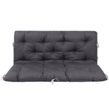 Homecall Pallet Cushion Bench Cushion with Low Backrest - Hollywood Swing, Euro Pallet Seat Cushion, Garden Bench, Double-Sided Gray for Balcony & Garden & Pallets (100 x 98 cm)