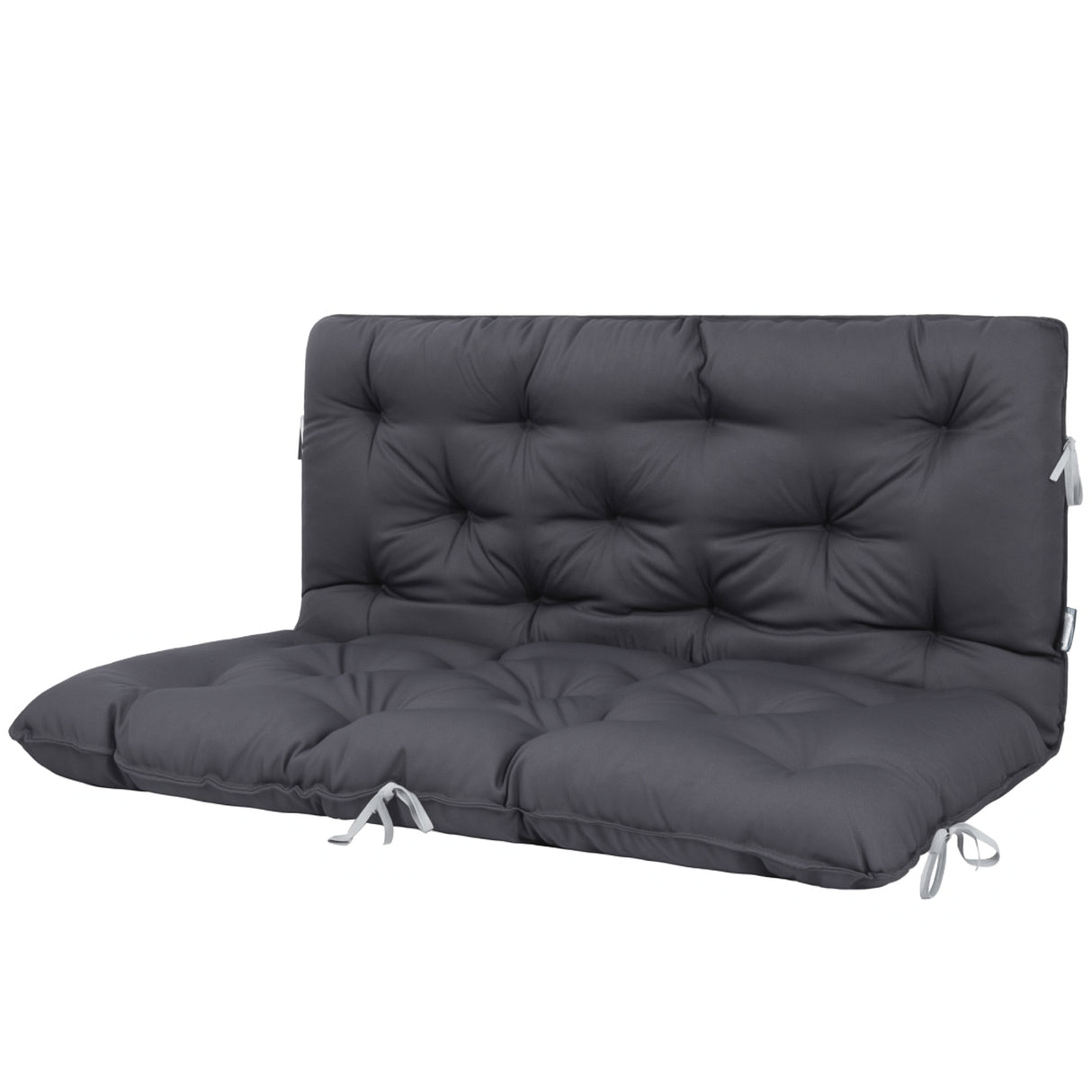 Homecall Pallet Cushion Bench Cushion with Low Backrest - Hollywood Swing, Euro Pallet Seat Cushion, Garden Bench, Double-Sided Gray for Balcony & Garden & Pallets (100 x 98 cm)