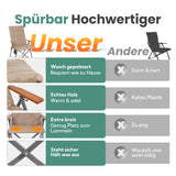 Homecall Camping Chair Foldable 150 kg Load Capacity High-Backed Chair Luxury Folding Chair Camping Chair with 3 Positions Adjustable with 4.5 cm Thick Padded Fishing Chair for Garden Balcony Caravan