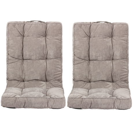 Homecall Decorative Bench Cushion, Seat Cushion with Backrest, Pack of 2, Nordic Design, for Garden Bench (Khaki, 120 x 60 cm)