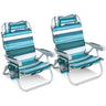 Homecall Beach Chair Foldable Lightweight Folding Chair Beach 5-Level Adjustable Backrest - Beach Chair Beach Chairs Foldable up to 136 kg for Beach, Outdoors
