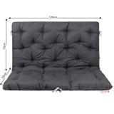 Homecall Pallet Cushion Bench Cushion with Low Backrest - Hollywood Swing, Euro Pallet Seat Cushion, Garden Bench, Double-Sided,For Balcony & Garden & Pallets (120 x 140 cm)