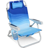Homecall Beach Chair Foldable Lightweight Folding Chair Beach 5-Level Adjustable Backrest - Beach Chair Beach Chairs Foldable up to 136 kg for Beach, Outdoors