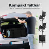 Homecall Folding Garden Lounger, Sun Lounger, Weatherproof with Cushion, Adjustable Backrest, Zero Gravity Chair, Recliner Lounger up to 180 kg for Garden, Patio, Balcony, XXL ( Black/Gray)