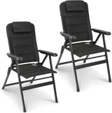 Homecall Foldable Camping Chair, 150 kg Load Capacity, Garden Chair, Folding High-Backed Chair, Balcony Chair, Fishing Chair, Patio Chairs, 6-Way Adjustable Backrest with Armrests for Camping, Garden