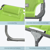 HOMECALL Garden Sun Lounger Aluminum Lounger Deck Chair Foldable, Textilene With Quick - drying Foam, Sun - Roof, bis 180KG - Homecall - outdoor