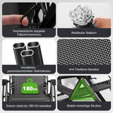 Homecall Folding Garden Lounger, Sun Lounger, Weatherproof with Cushion, Adjustable Backrest, Zero Gravity Chair, Recliner Lounger up to 180 kg for Garden, Patio, Balcony, XXL ( Black/Gray)